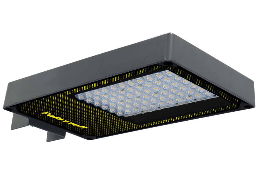 LED tunnel floodlights size M, asymmetric diffusing reinforcement optics 50°, IP66