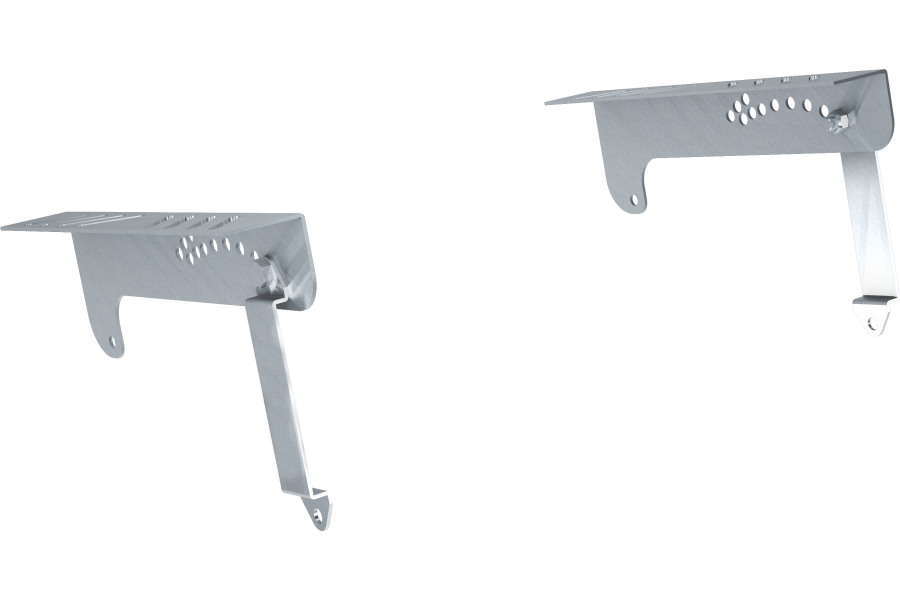 Pair of adjustable supports in AISI 304 stainless steel direct screw mounting