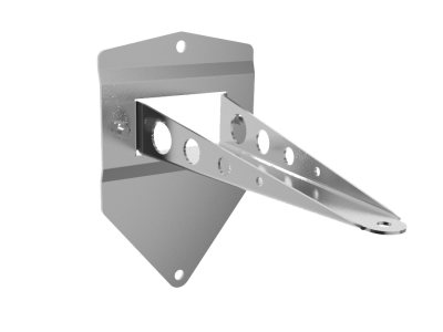 Wall installation bracket for marine well glass fixture