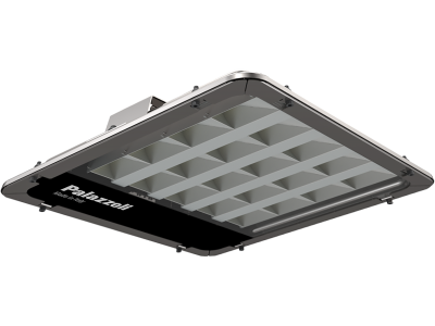 Tunnel floodlights in stainless steel size M with asymmetric concentrating reinforcement optics 55°, IP66