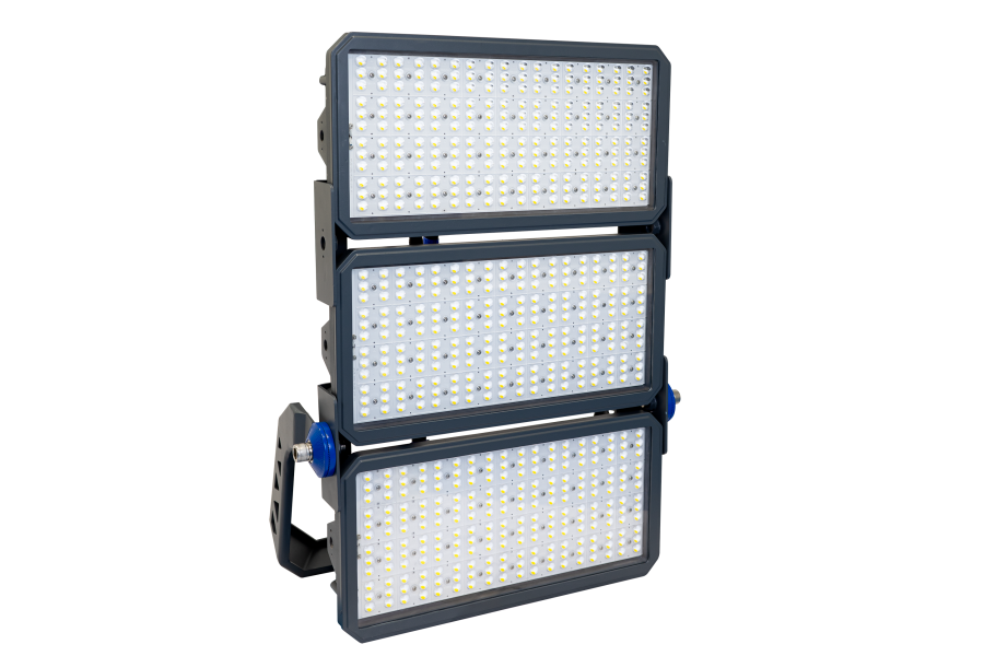 Professional LED floodlights, 3 modules symmetrical optics IP66