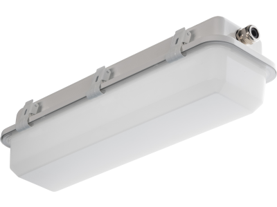 Plafoniere LED acciaio zincato verniciato policarbonato opalino lunghezza 460 mm IP66/IP67