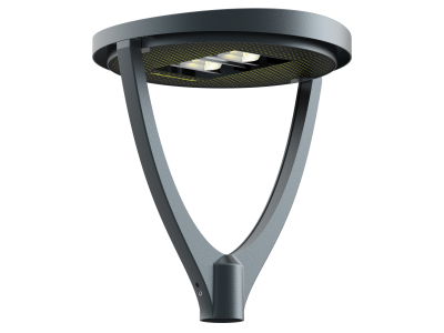 LED light fixtures pole head HT+60°C with narrow street optics STR-ST, IP66